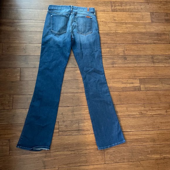 7 For All Mankind Skinny Bootcut dark blue jeans 28 - Picture 2 of 4